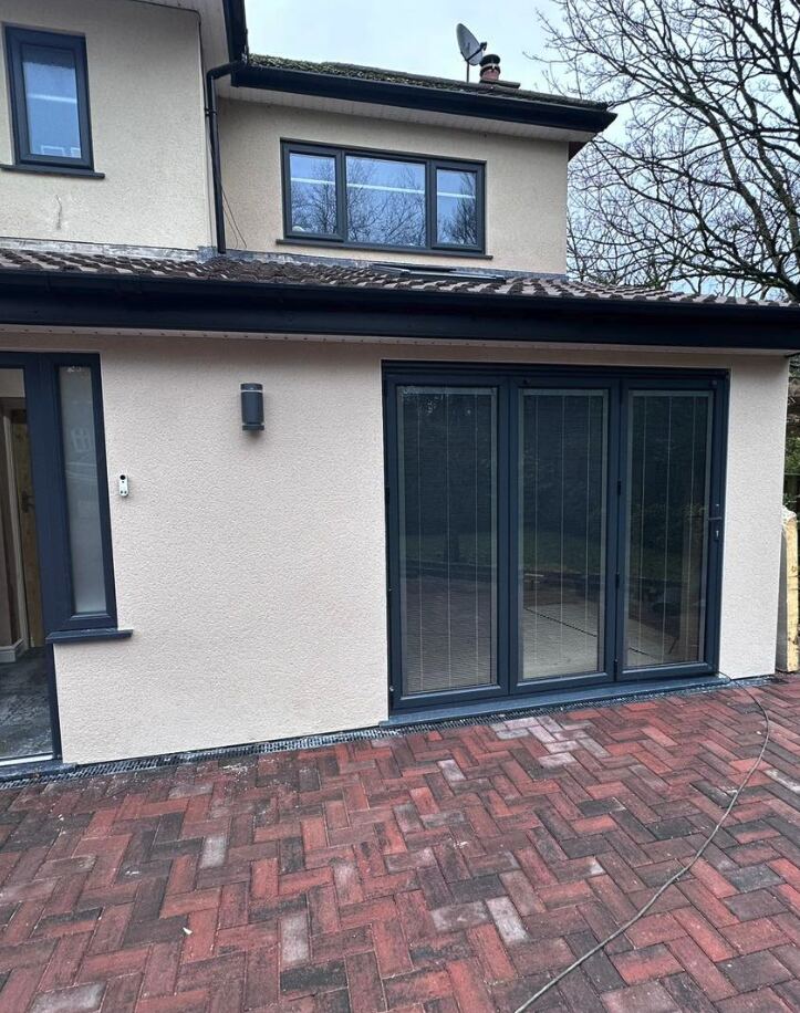 Aluminium bi-fold door installation
