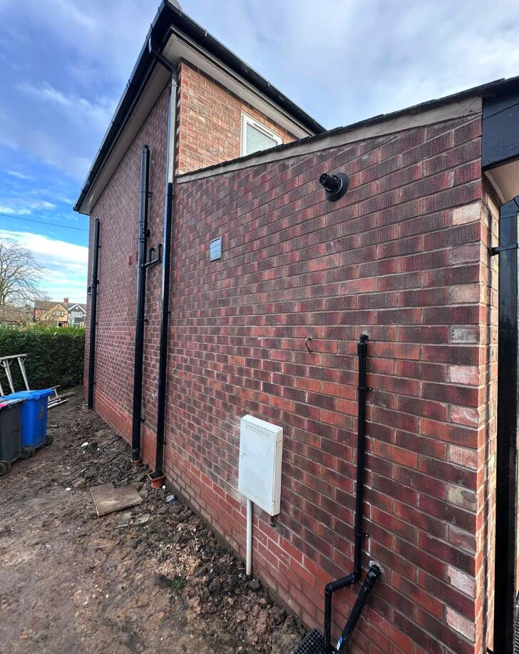 External re-brick & rainwater goods